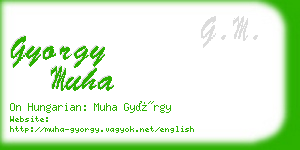 gyorgy muha business card
